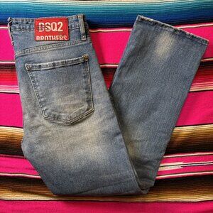 DSQUARED2 Jeans Mens Measure 32x31 Blue‎ Light Med Wash Straight Leg Italy